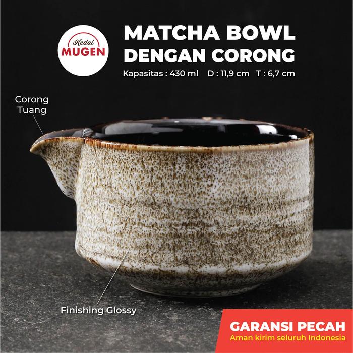 Gambar Chawan Ceramic Japanese Matcha Bowl Ceremony - Mangkok Keramik Matcha - Abu-abu dari Kedai Mugen undefined Tokopedia