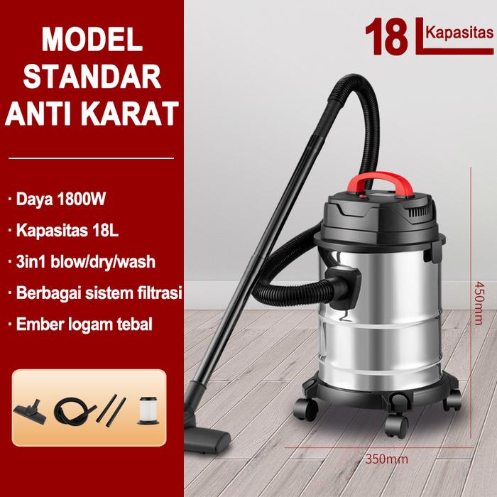 Gambar 3in1 Vacuum Cleaner 15 Liter Penyedot debu Kering Basah Vacum Dry - paket-1 dari LENODI undefined Tokopedia
