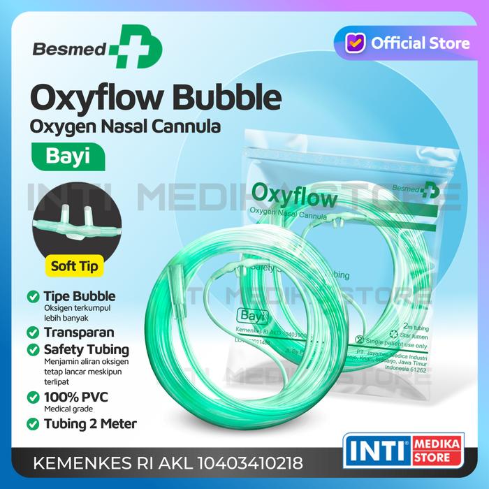 Gambar BESMED - Oxyflow BUBBLE Nasal Cannula | Selang Oksigen Anak & Dewasa - Bayi dari INTI MEDIKA STORE undefined Tokopedia