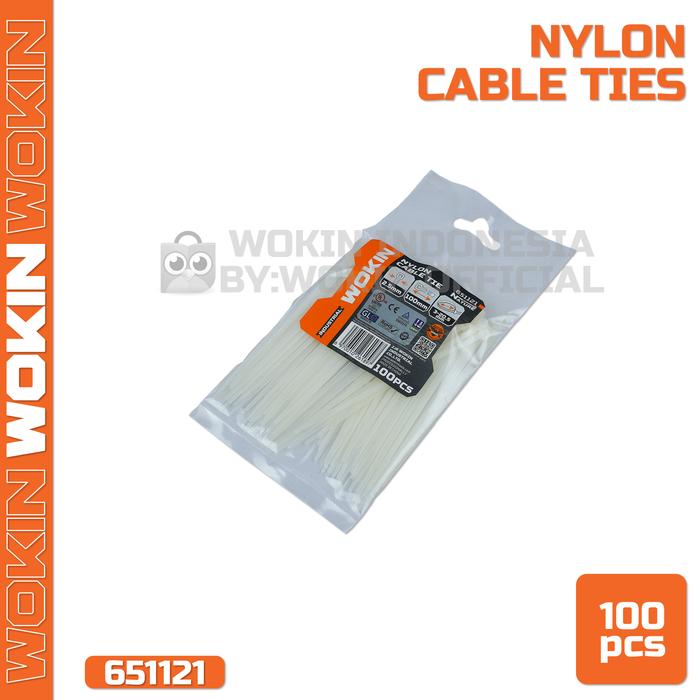 Gambar Nylon Cable Ties (White) / Kabel Ties Putih Wokin - 2.5x100mm dari Wokin Indonesia undefined Tokopedia
