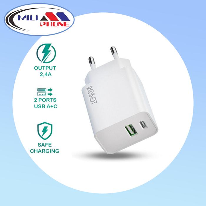 Gambar ROBOT CHARGER RT-K8 PLUS 2.4A ORIGINAL dari Mili Phone undefined Tokopedia