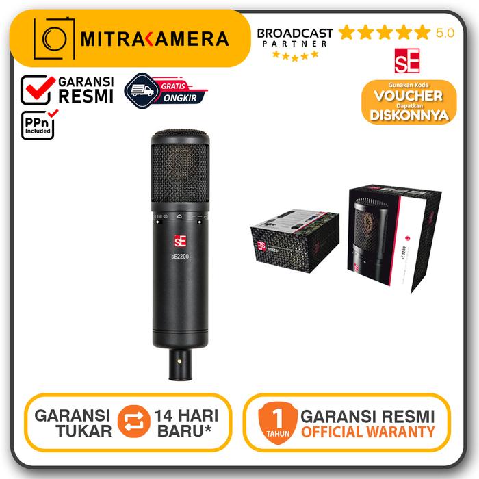 Gambar SE Electronics sE2200 Large-diaphragm Condenser Microphone dari Mitrakamera undefined Tokopedia