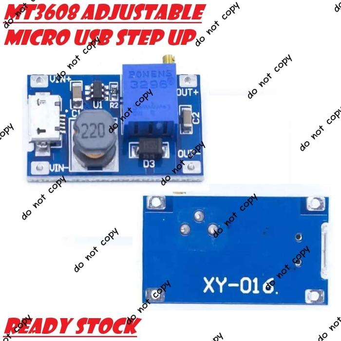 Gambar MT3608 Micro USB Step Up Adjustable DC to DC Module Micro USB MT3608 - Micro-USB dari Alat Ukur Dan Repeater undefined Tokopedia