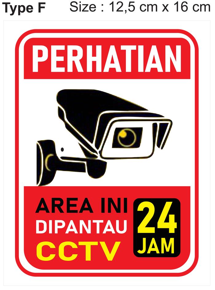 Gambar Stiker CCTV / Kamera CCTV / Sticker CCTV 24 jam / Rambu Kamera CCTV - F dari CINTA LINGKUNGAN undefined Tokopedia