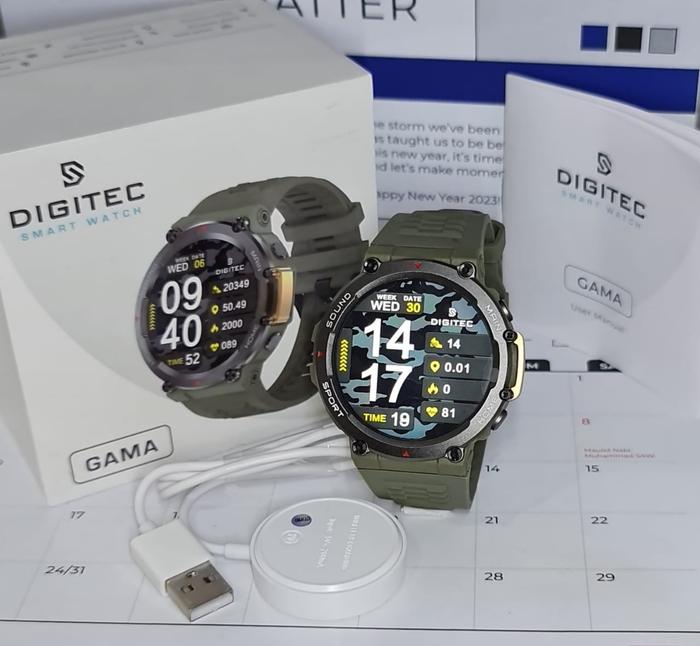 Gambar JAM TANGAN DIGITEC GAMA SMARTWATCH ORIGINAL ANTI AIR ( 4W ) - 1. GREEN dari Hero Watch_NEW undefined Tokopedia