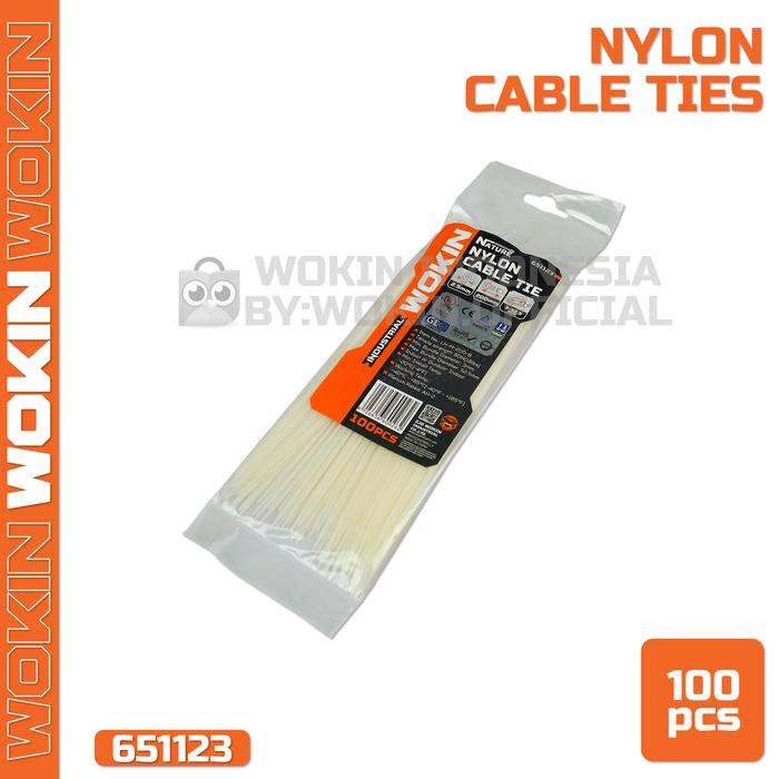Gambar Nylon Cable Ties (White) / Kabel Ties Putih Wokin - 2.5x200mm dari Wokin Indonesia undefined Tokopedia