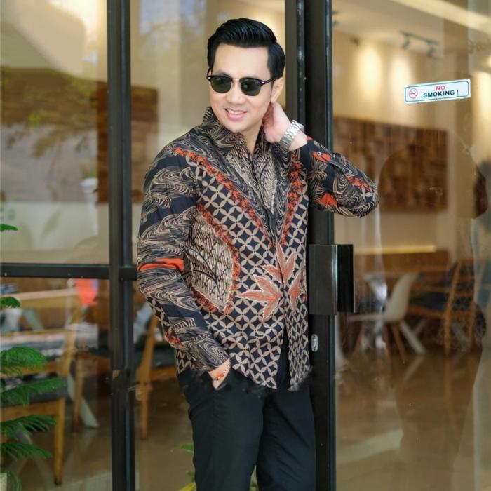 Gambar NIRWANA Kemeja Batik Pria Lapis Furing - Dusty Pink, XXL dari Batik Lexus undefined 5 Tokopedia