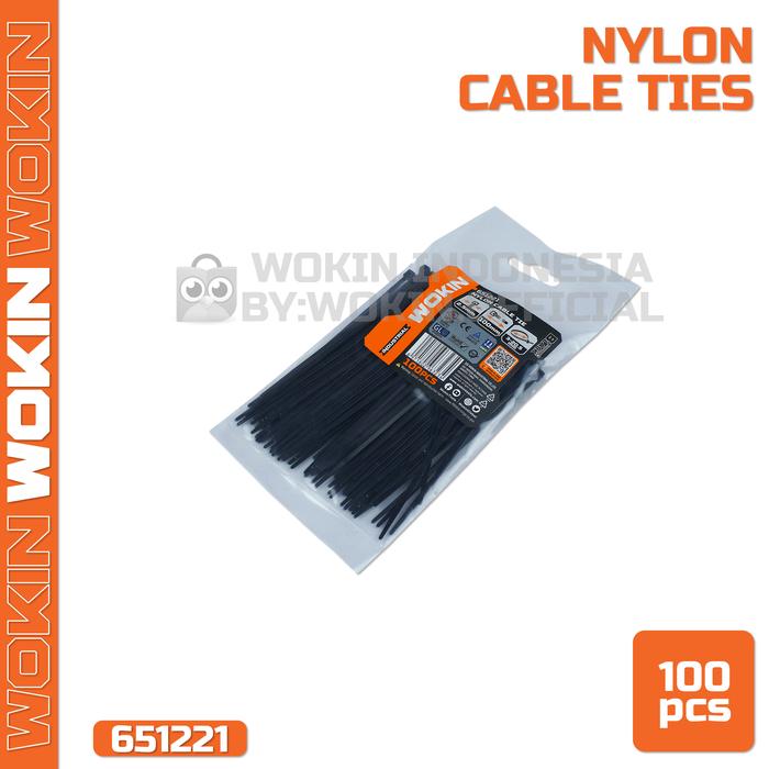 Gambar Nylon Cable Ties (Black) / Kabel Ties Hitam Wokin - 2.5x100mm dari Wokin Indonesia undefined Tokopedia