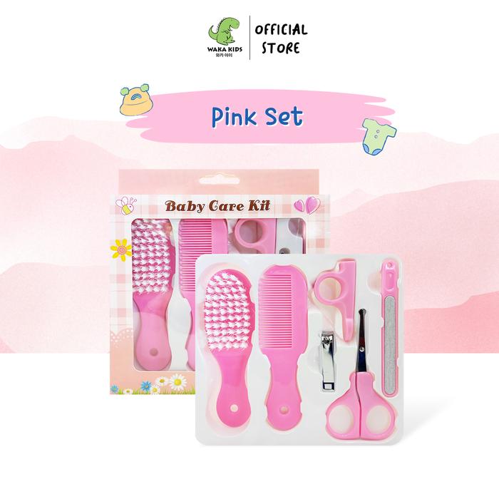 Gambar Wakakids Baby Care Kit 6in1 Alat Perawatan Bayi Grooming Baby Gift Set - Pink dari Wakakids undefined Tokopedia