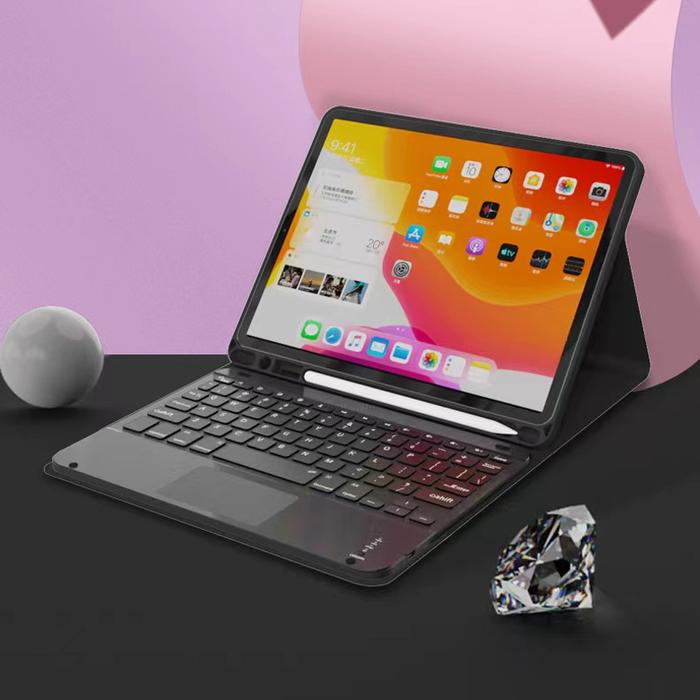 Gambar iPad Gen 10 10.9 2022 Keyboard Bluetooth Touchpad Trackpad Spen Case - Hitam dari Free Case undefined Tokopedia