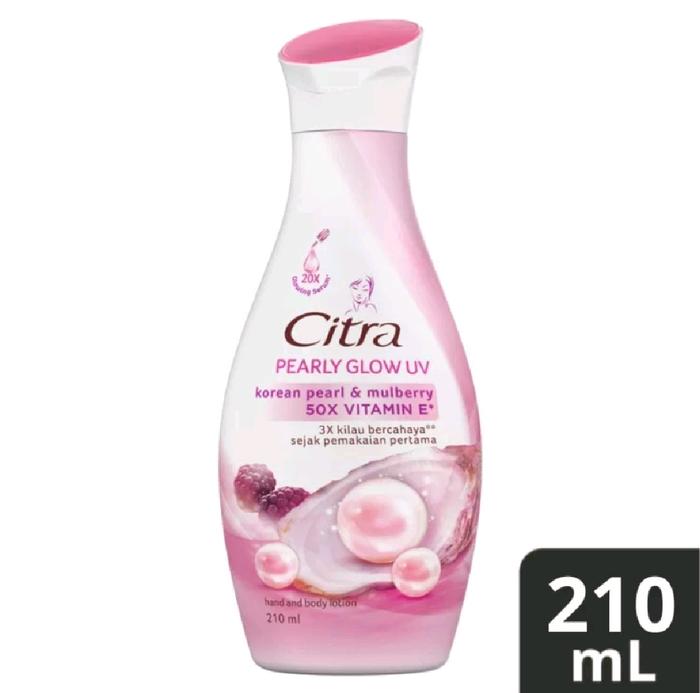 Gambar CITRA Hand & Body Lotion Bengkoang Glow UV/ Night Collagen/ Pearl - Lot Pearl Glow, 210ml  dari madame fany undefined Tokopedia