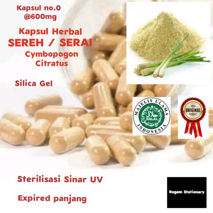 Gambar KAPSUL BUBUK SEREH SERAI HERBAL JAMU OBAT CURAH 100 BUTIR - KLIP OBAT dari Ragam Sehat undefined Tokopedia
