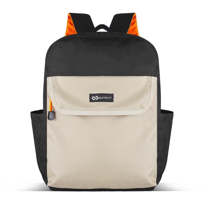 Gambar Tas Ransel Buffback Floren | Backpack - hitam x cream dari Cavbec undefined Tokopedia