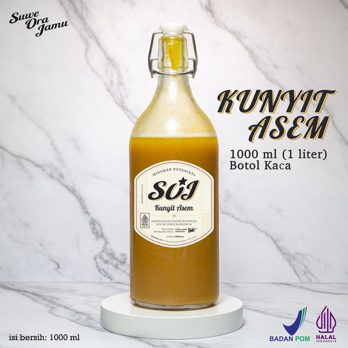 Gambar Kunyit Asem - Suwe Ora Jamu (1000 ml) - Botol Kaca dari Suwe Ora Jamu undefined Tokopedia