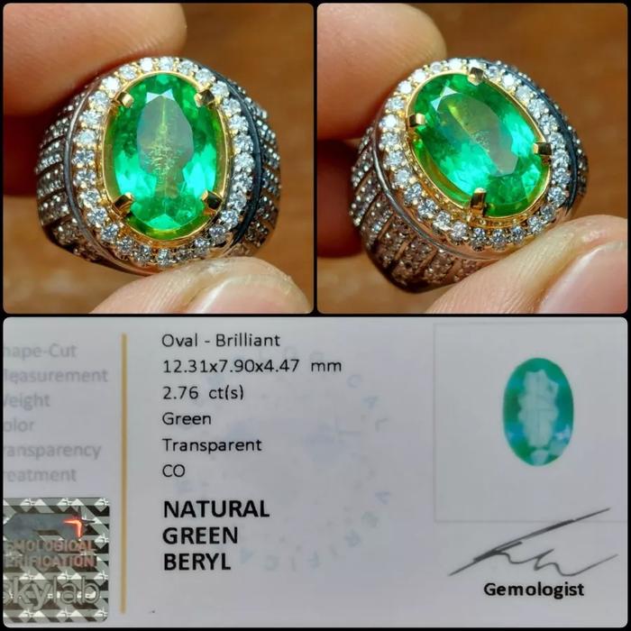 Gambar BATU ZAMRUD COLOMBIA BERSERTIFIKAT MEMO ASLI NATURAL - 11 dari Wijaya permata undefined Tokopedia