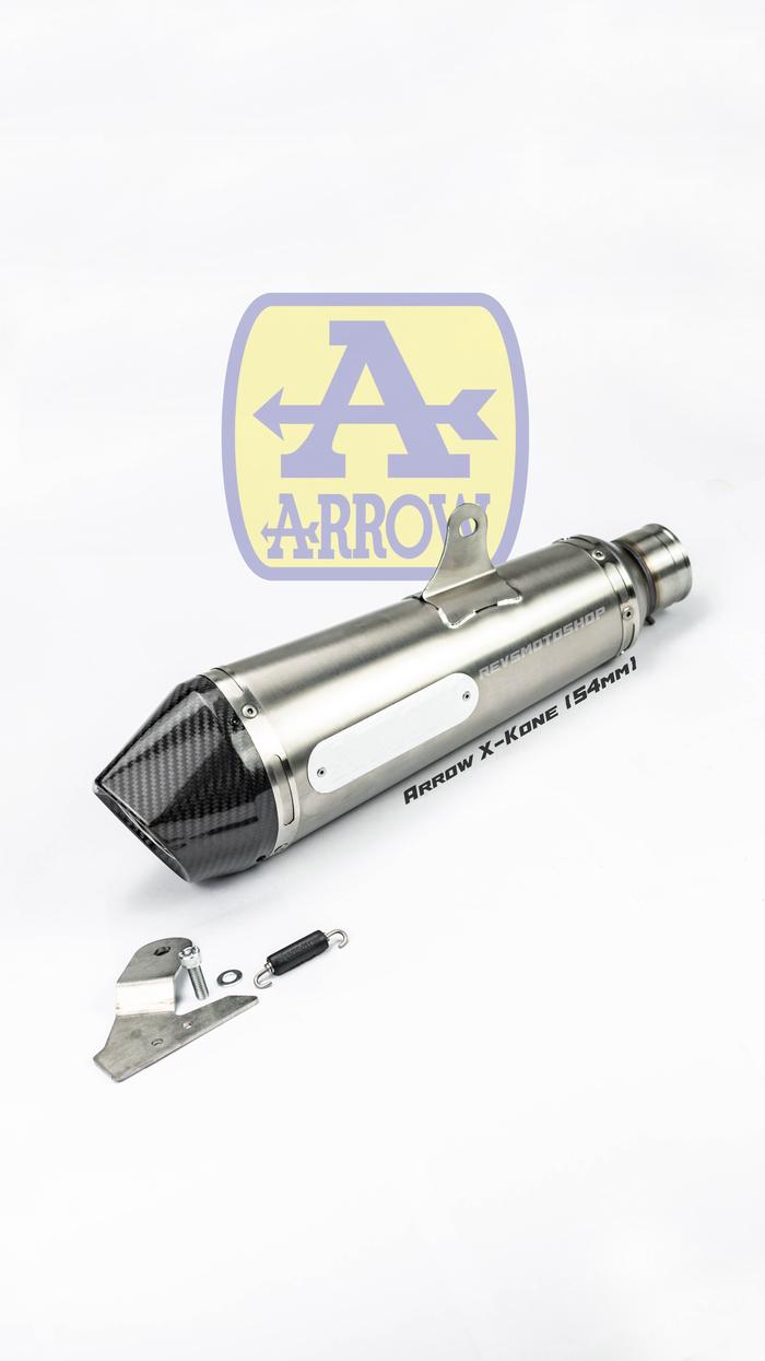 Gambar MUFFLER ARROW X-Kone Xkone X-Cone Xcone TITANIUM UNIVERSAL 54MM dari REVSMOTOSHOP PALEMBANG undefined Tokopedia