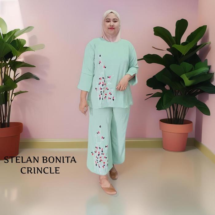 Gambar Stelan BONITA, Stelan Baju Wanita Muslim part 2 - TOSCA M CRINKLE, XL dari Pusat Baju undefined Tokopedia