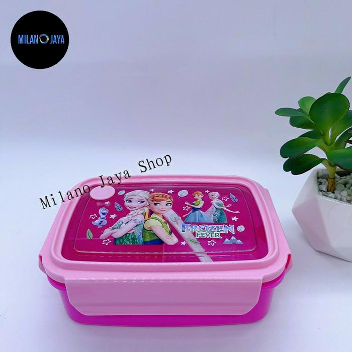 Gambar Kotak Makan Sekat FREE Sendok Garpu Lunch Box BPA FREE Tempat Makan Karakter Spiderman Avenger Frozen Melody Cars Sendok Plastik Kitchenware Kotak Bekal Anak Sekolah Tepak Makan Ompreng Anak Cowok Lunch Box Anak Perempuan Wadah Penyimpan Makanan Bekal - FROZEN dari Milano Jaya Shop undefined Tokopedia
