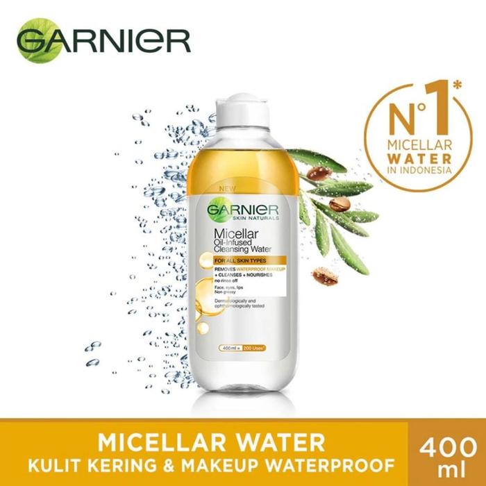 Gambar Garnier Micellar Water 125 ml / 400 ml - oil infus 400ml dari Semarang Skincare undefined Tokopedia