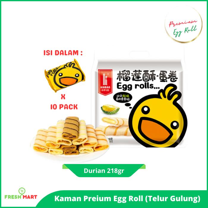 Gambar Semprong Telur Asin/Premium Egg Roll Salted Egg Yolk - Durian dari Fresh Mart Official Store undefined Tokopedia