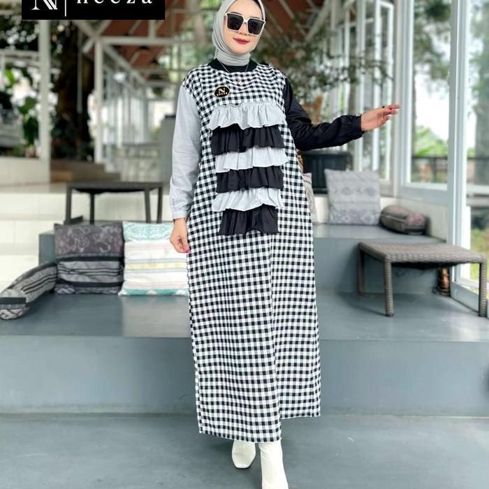 Gambar gamis lucu wanita-charcoal dari Latisashop undefined Tokopedia