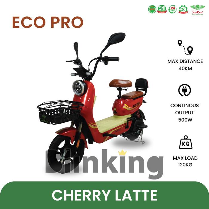 Gambar Sepeda Listrik Sunrace Eco Pro - cherry late dari Blinking EV undefined Tokopedia