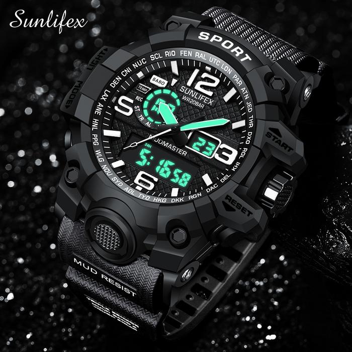 Gambar Sunlifex Jam Tangan Pria Original Jam Digital Olahraga Tali Silikon - Hitam dari Rebirth Jam Tangan undefined Tokopedia