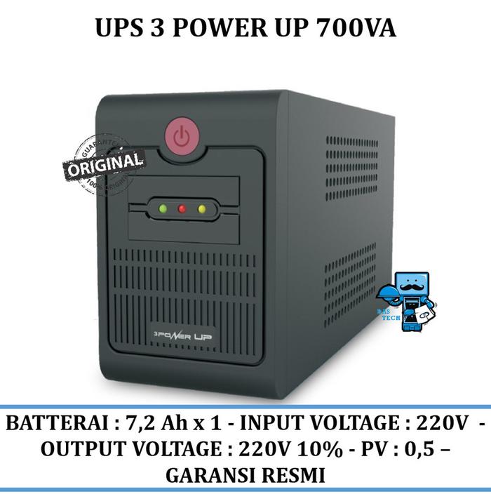 Jual Uninterruptible Power Supply Ups 3 Power Up 700va - Garansi Resmi ...