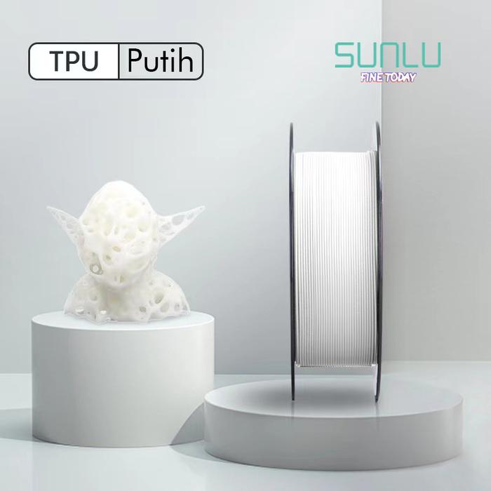 Gambar SUNLU 3D Printer Filament TPU 95A Flexible 500 gram Original Import - Putih dari Fine Today Shop undefined Tokopedia