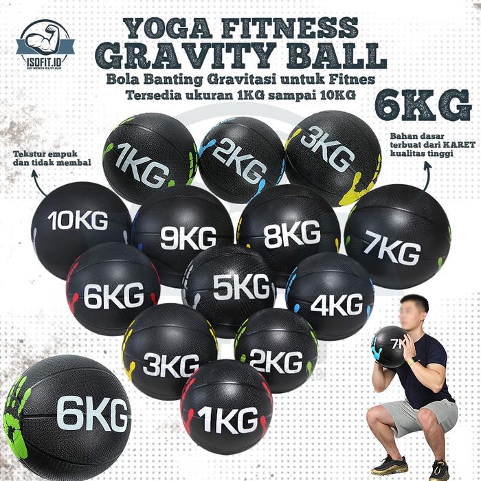 Gambar Isofit.id Yoga Fitness Gravity Gym Ball / Bola Yoga 1-10KG - 6 KG dari Isofit Indonesia undefined Tokopedia