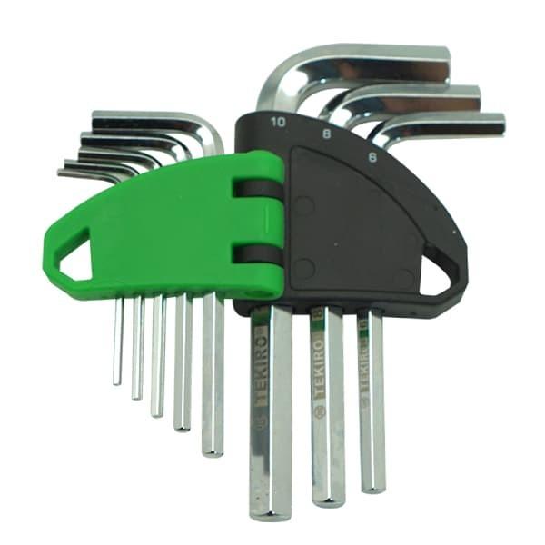 Gambar Kunci L Panjang Tekiro Set 8pcs Tekiro Hex Key Long 2-10mm - Pendek dari Tampomas Teknik undefined Tokopedia