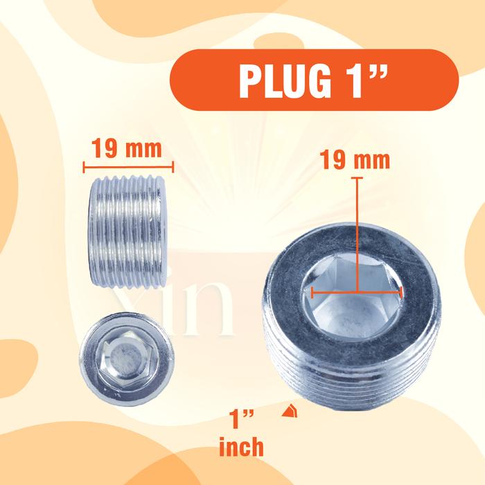 Gambar Baut Tutup As Skok socket tutup pipa hex thread socket Male - THREAD HEX 1'' dari XIN LIFA undefined Tokopedia