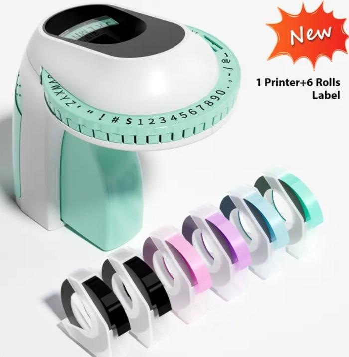 Gambar Label Maker Emboss 3D Stiker Label DIY Print Manual E975 - Hijau dari NavyAcc undefined Tokopedia