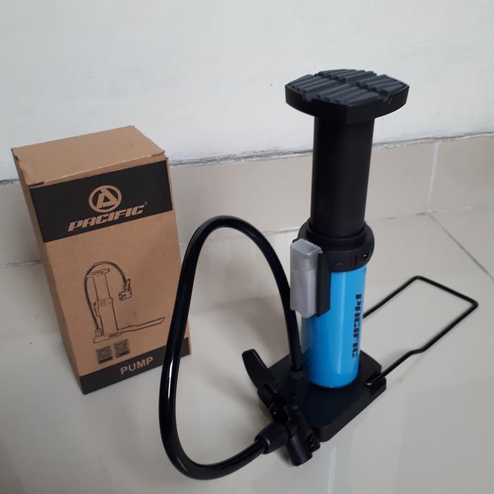 Gambar POMPA SEPEDA / MOTOR FOOT PUMP / INJAK PACIFIC NEW DESIGN AL - 817 BIRU dari VSJ TTK STORE undefined Tokopedia