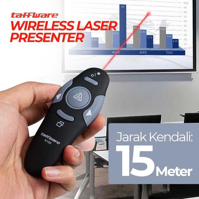 Gambar Pointer Presentasi Wireless Laser Remote Contol Power Point Meeting - K100  dari Halaqah88 undefined Tokopedia