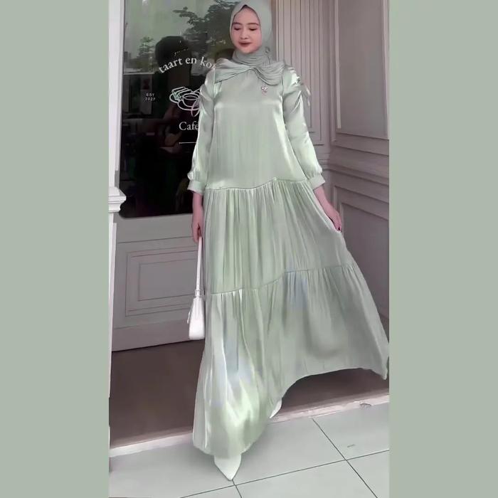 Gambar GLADIES DRESS Cantik Elegan Gamis Shimmer Kekinian Gaun Pesta Wanita - MINT, XL dari Pusat Grosir Baju Muslim undefined Tokopedia