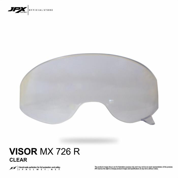 Gambar Visor MX-726R - Kaca Helm JPX MX-726R - ClearNonCoating, Non Dus dari JPX HELMET undefined Tokopedia
