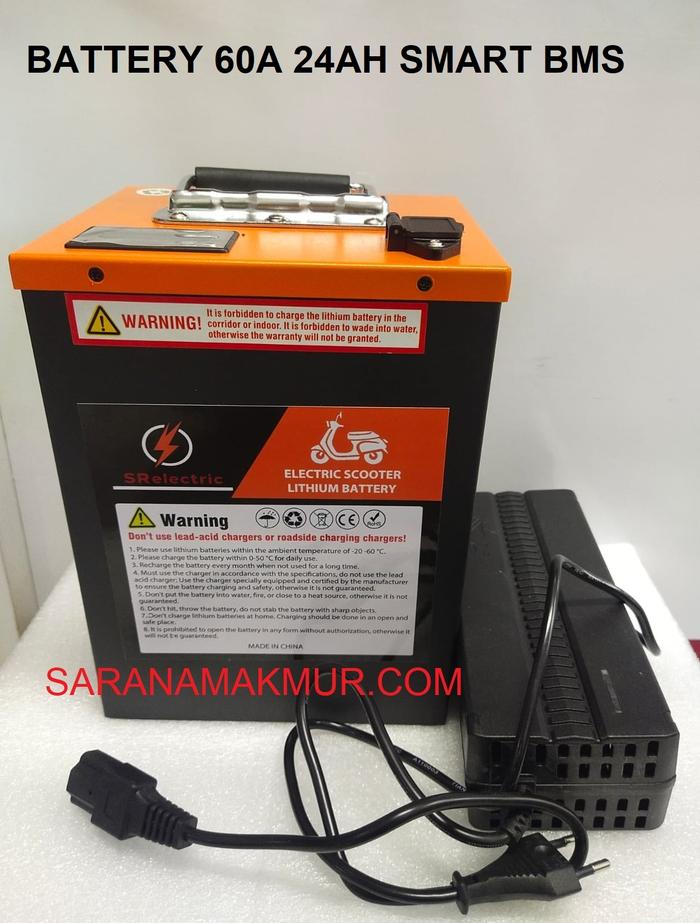 Gambar BATERAI MOTOR LISTRIK / BATERAI SEPEDA LISTRIK / BATTERY LITHIUM - 60V 24Ah BMS dari VIAR SR MOTOR undefined Tokopedia