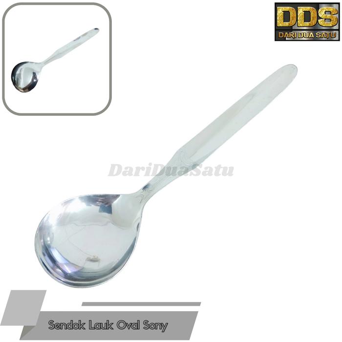Gambar Sendok Sayur Lauk Stainless Tebal Dish Spoon Prasmanan - Oval Sony dari DariDuaSatu undefined Tokopedia