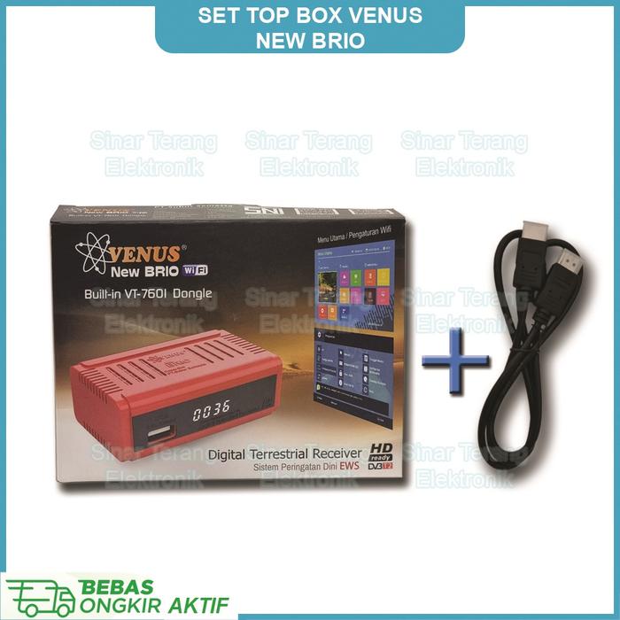 Gambar Set Top Box DVB T2 Venus New Brio WiFi bisa YouTube - STB+HDMI dari Sinar Terang Elektronik undefined Tokopedia
