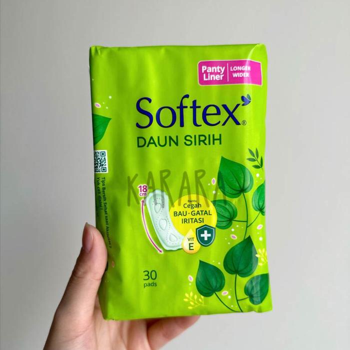 Jual SOFTEX Panty Liners Daun Sirih 30s Pembalut LONGER WIDER Jakarta