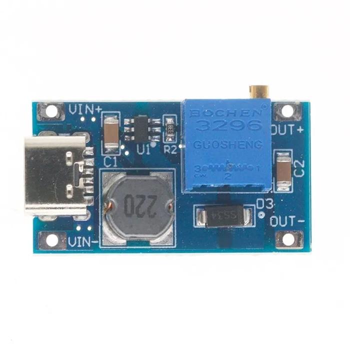 Gambar Step Up Module Mini Power Booster Converter DC DC 2A - MT3608 Type C dari robinz undefined Tokopedia