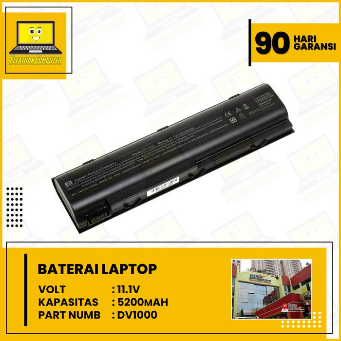 Gambar Baterai HP Pavilion DV1000 DV4000 Presario M2000 V2000 V4000 C300 C500 dari Elfathan Computer undefined Tokopedia