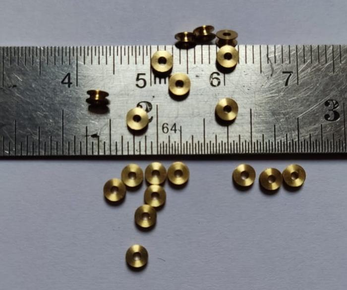 Gambar model brass micro pulley Ship model accessories - 1. OD 3mm dari AM'MA Hobby Shop undefined Tokopedia