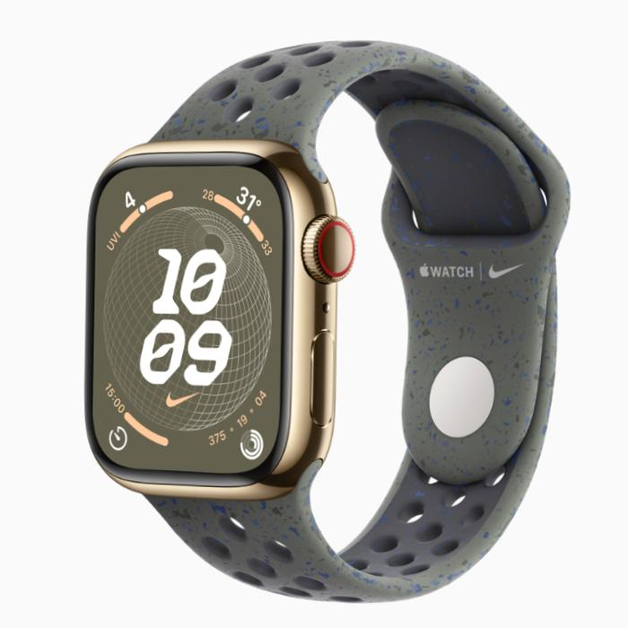 Gambar Apple Watch Series 9 Stainless Steel Case - Nike Sport Band - Cargo Khaki, 45mm dari Babakiwi Shop undefined Tokopedia