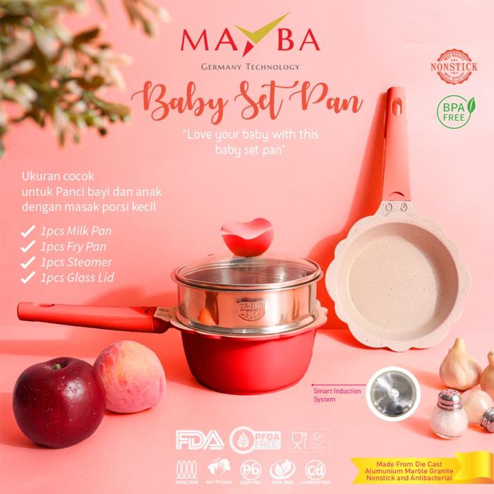 Gambar Peralatan Panci SET Bayi PINK SAKURA FLOWER Baby MPASI Cookware - Merah dari Trendy Electronic undefined Tokopedia