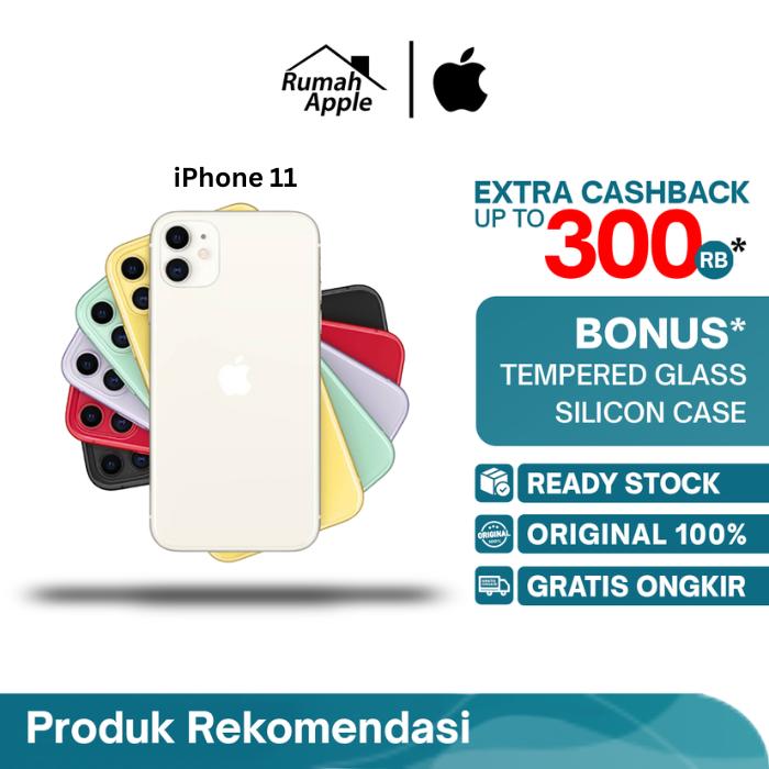 Gambar Apple iPhone 11 / iPhone XI 64GB / 128GB / 256GB Garansi 1 Tahun - 64GB IBOX, BLACK dari RumahApple_NEW undefined Tokopedia
