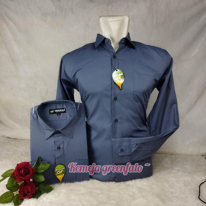 Gambar KEMEJA PRIA GREENFALO kualitas dijamin bagus - XL, abu rokok dari Permata Fashion 39 undefined Tokopedia
