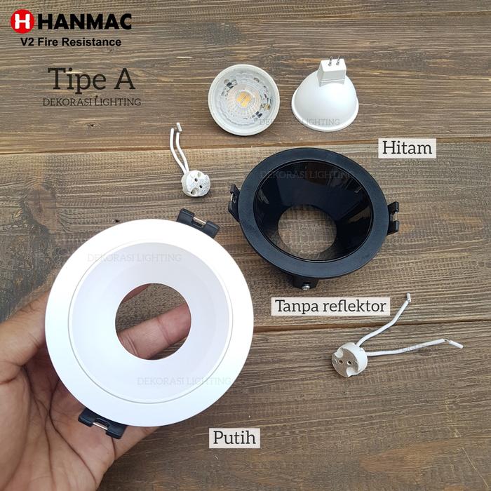 Gambar Lampu downlight inbow rumah housing sorot fiting mr16 tanam dekor - Type A Hitam, Tanpa Bohlam dari DEKORASI LIGHTING undefined Tokopedia