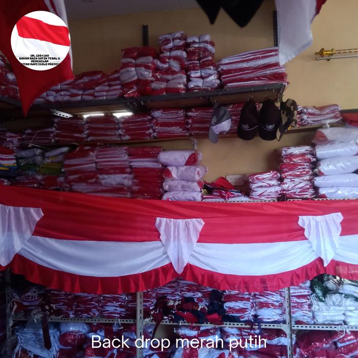 Gambar Bendera background merah putih bahan kain abutay dari konveksi sinar bendera undefined Tokopedia